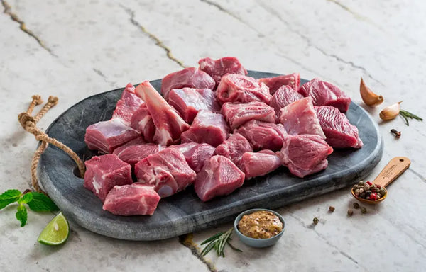 Premium Goat Leg Curry Cut (Front / Back Leg) – Fresh Mutton | 460–480g