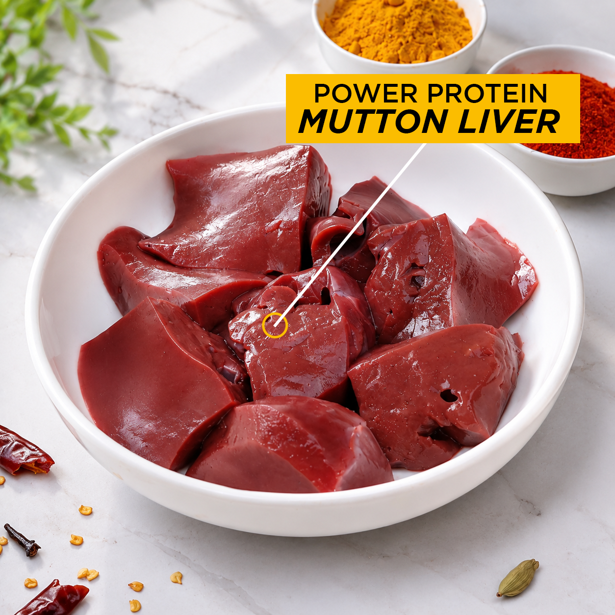 Fresh Mutton Liver - 300 gm